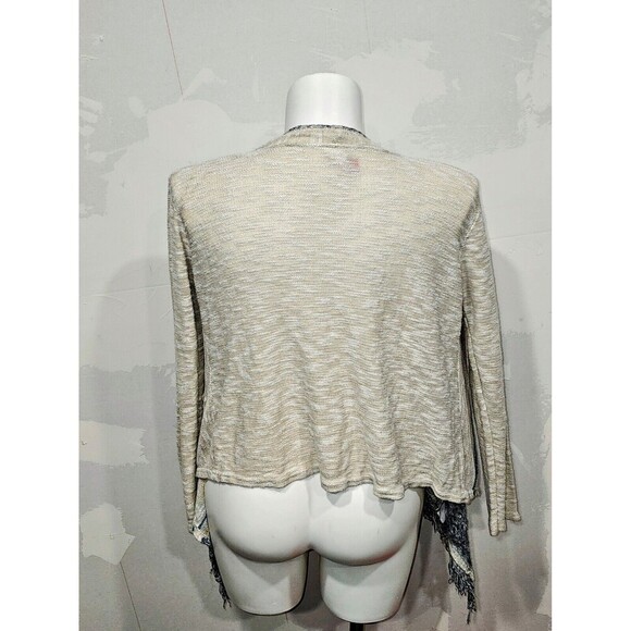 Women’s Fringe Knit Open Front Draping Cover Up - NO BOUNDARIES  Sz XL (15-17) - Picture 6 of 14